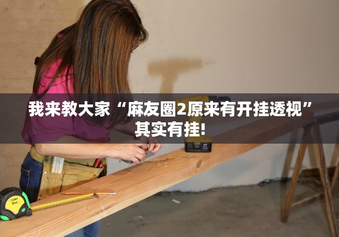 我来教大家“麻友圈2原来有开挂透视”其实有挂!