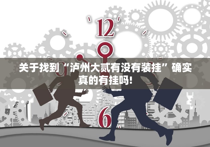 关于找到“泸州大贰有没有装挂”确实真的有挂吗!