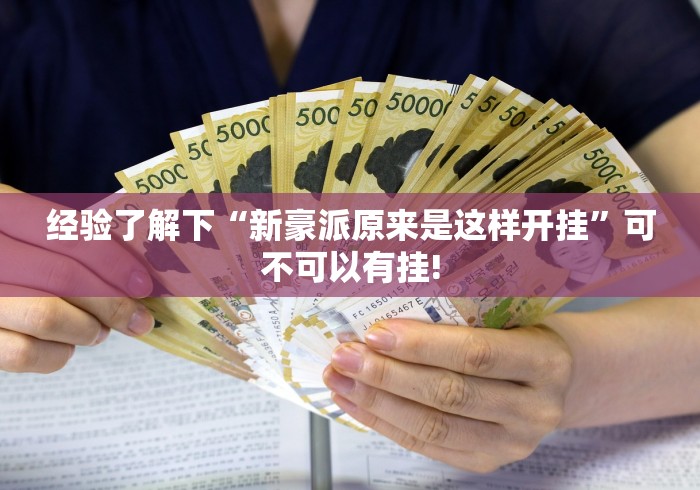 经验了解下“新豪派原来是这样开挂”可不可以有挂!