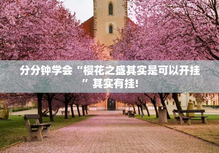 分分钟学会“樱花之盛其实是可以开挂”其实有挂!