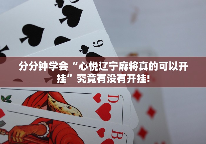 分分钟学会“心悦辽宁麻将真的可以开挂”究竟有没有开挂!