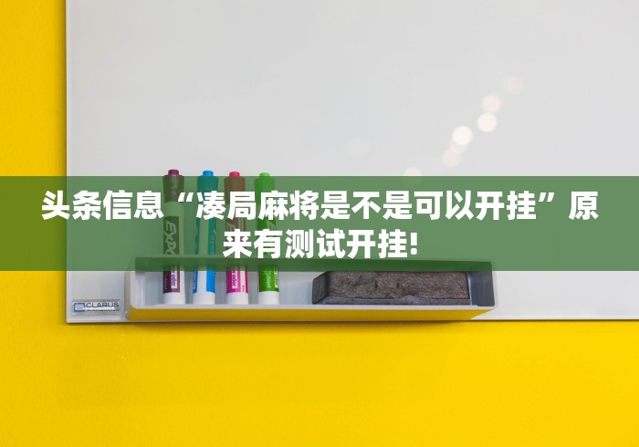 头条信息“凑局麻将是不是可以开挂”原来有测试开挂!