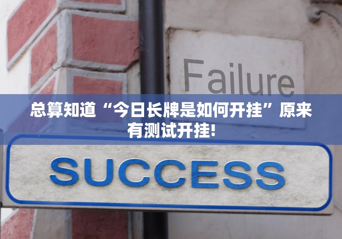 总算知道“今日长牌是如何开挂”原来有测试开挂! 总算知道“今日长牌是如何开挂”原来有测试开挂!