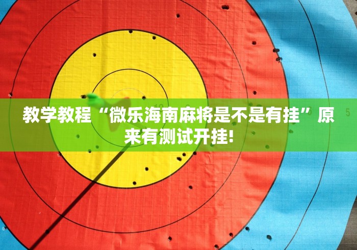 教学教程“微乐海南麻将是不是有挂”原来有测试开挂! 教学教程“微乐海南麻将是不是有挂”原来有测试开挂!