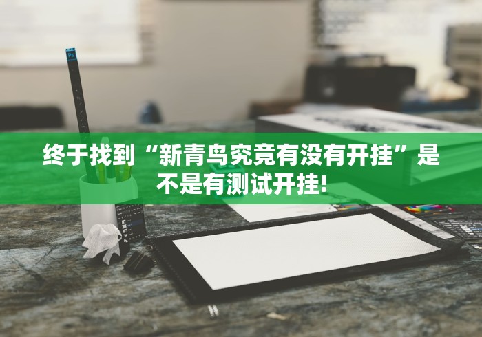 终于找到“新青鸟究竟有没有开挂”是不是有测试开挂!