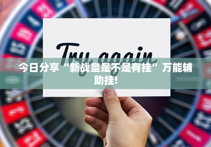今日分享“新战皇是不是有挂”万能辅助挂!