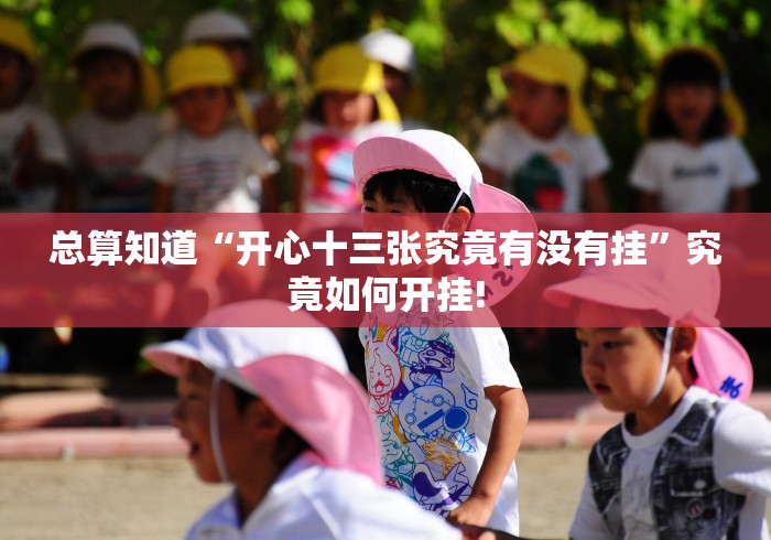 总算知道“开心十三张究竟有没有挂”究竟如何开挂!