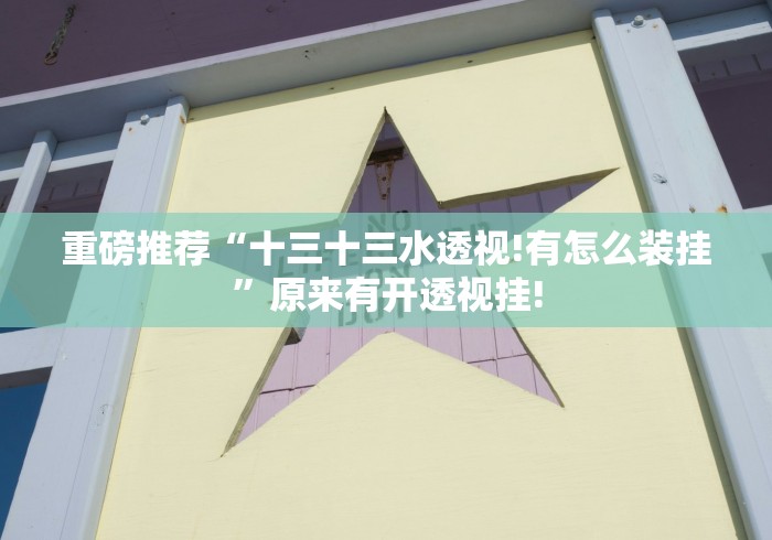 重磅推荐“十三十三水透视!有怎么装挂”原来有开透视挂!