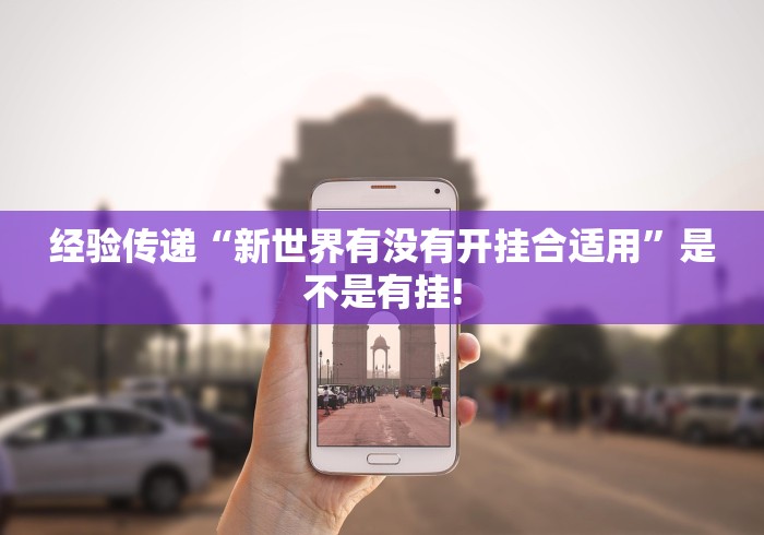 经验传递“新世界有没有开挂合适用”是不是有挂!