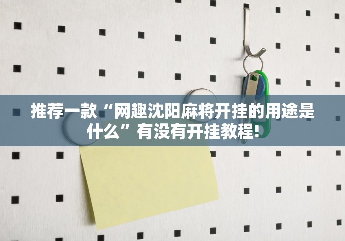 推荐一款“网趣沈阳麻将开挂的用途是什么”有没有开挂教程! 推荐一款“网趣沈阳麻将开挂的用途是什么”有没有开挂教程!