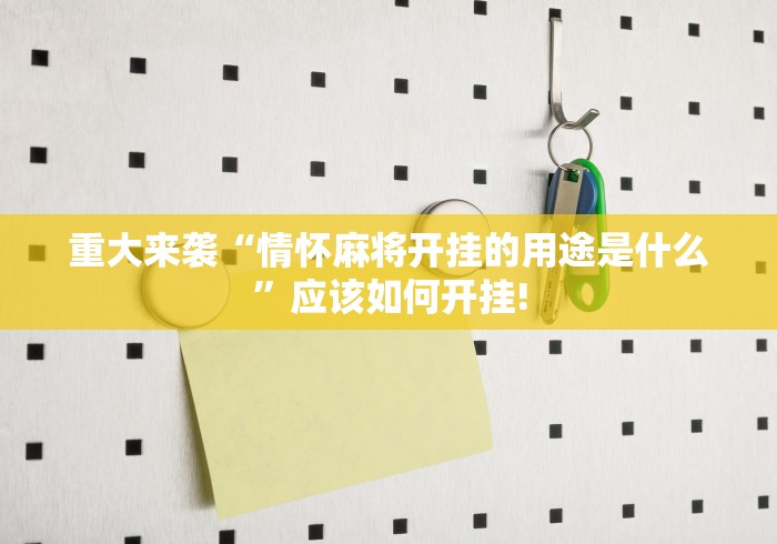 重大来袭“情怀麻将开挂的用途是什么”应该如何开挂! 重大来袭“情怀麻将开挂的用途是什么”应该如何开挂!